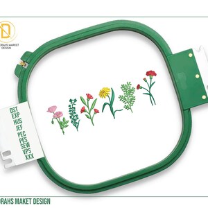 Wildblumen Stickerei, Geburtsblumen digital maschinengestickt, Sofort Download Muster, digitale Stickdateien, digitales Blumendesign