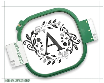 Floral Alphabet Embroidery Design: A-Z Machine Embroidery (Digital Patterns)