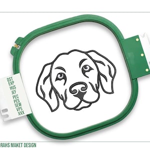 Motif de broderie tête de Labrador : cadeau que les animaux de compagnie adorent (télécharger maintenant)