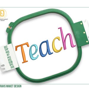 Teach Embroidery Machine Design: Kids Pattern (Instant Download)