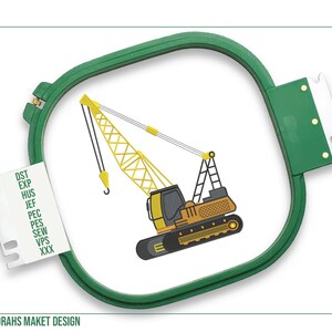 Crawler Crane Machine Embroidery, Construction Truck Embroidery Design, Baby Cartoon Toy Truck Digital Pattern, Huge Discount - Shop Now!