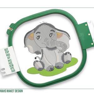Baby Elephant Machine Embroidery, Safari Animals Embroidery Design, Boy Elephant Embroidery Pattern, Discover Unique Embroidery Designs!