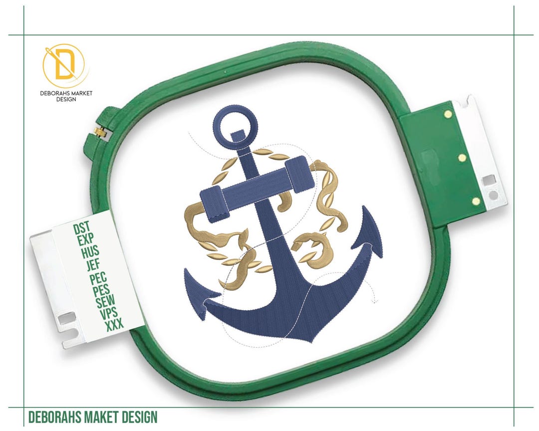 Sea Anchor Machine Embroidery, Floating Anchor Design Machine ...