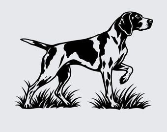 Hunting Dog Standing Transparent PNG | Stickers, Decals, Planner Art, Scrapbooking, Cards, Journal Decor, Tattoo Inspiration, Personal Use