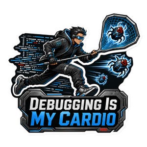 Debugging Is My Cardio Transparent PNG | Programmer Sticker, Coding Humor, Laptop Art, Planner, Scrapbooking, Cards, Journal Decor