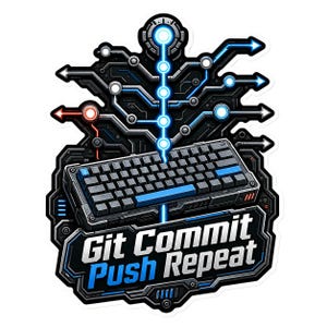 Git Commit Push Repeat 透明 PNG | プログラマーステッカー、コーディングユーモア、ラップトップアート、プランナー、スクラップブッキング、カード、ジャーナル装飾