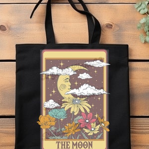 The Moon Tarot Card Sublimation PNG~Moon Art~Tarot Moon Graphic~Moon Illustration~Digital Download