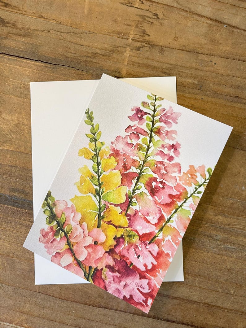 Watercolor Flower Notecards Set: Assorted Floral Art Prints. Tulips ...