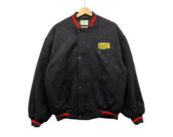 Vintage Jordan Benson & Hedges F1 Formula Uno Motorsports Racing Retro Wool Varsity Baseball Bomber Jacket Raro anni '90 1990