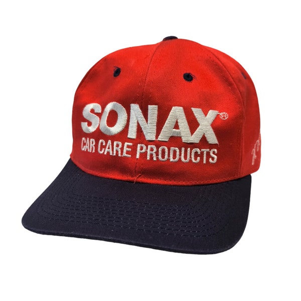 Heinz Harald Frentzen Sonax Car Care Products Embroided Signature Formula One F1 Grand Prix Motorsports Vintage Strapback Cap Hat