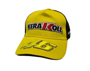 NWT Valentino Rossi The Doctor MotoGP Kerakoll Monster Energy Motorsports Racing Official Licensed Strapback Cap Hat Deadstock New With Tags