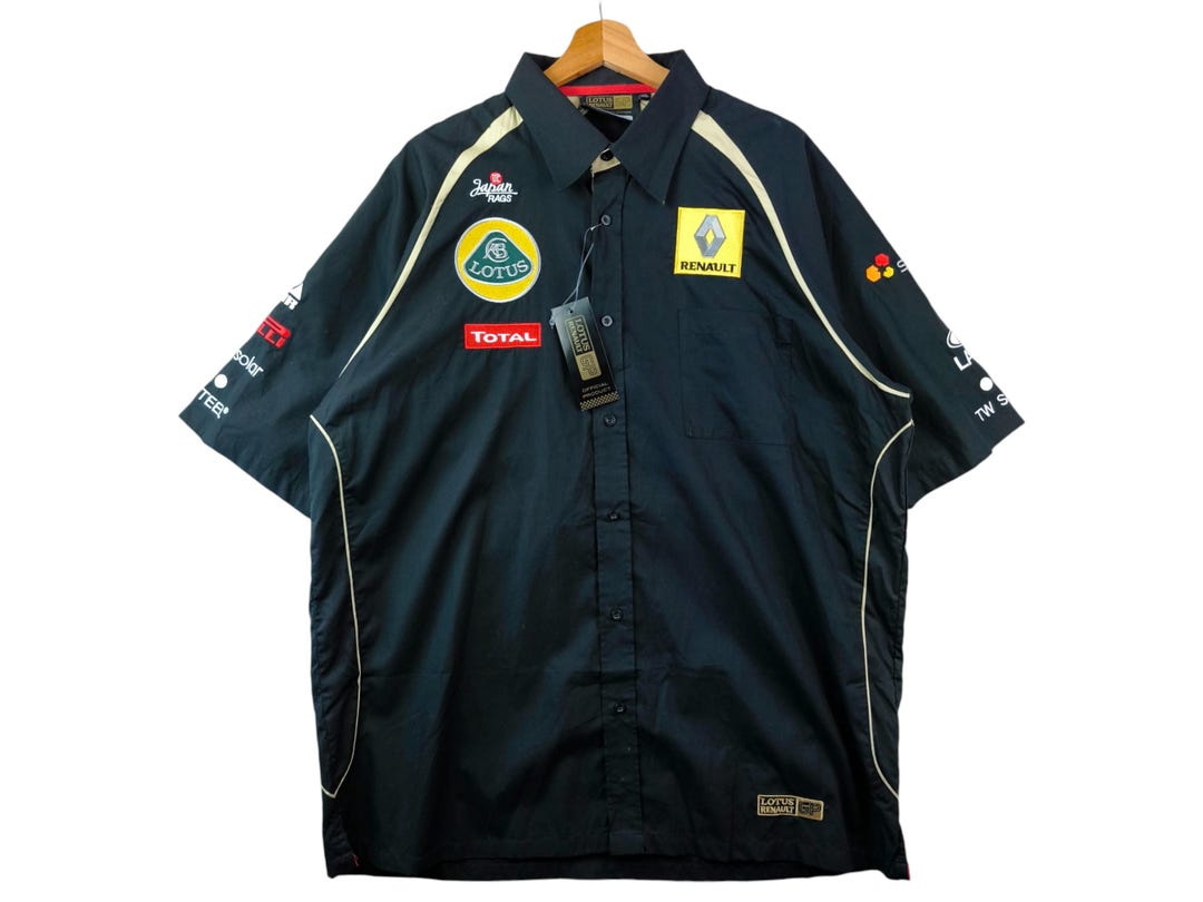 美品 ロータス ルノー F1 ハーフジップ ポロシャツ オフィシャル