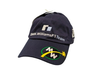 NWT BMW Williams F1 Team - Mark Webber - Signature Formula One Grand Prix Motorsports Vintage Strapback Hat Deadstock New With Tags