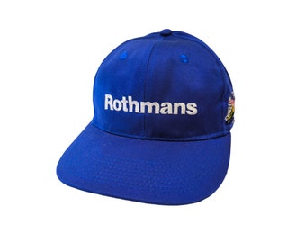 Zeldzame Damon Hill Rothmans Williams F1 Team Sonax Car Care Products Formula One Motorsports Vintage Snapback Hat Cap