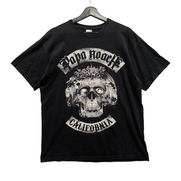 Papa Roach California Come To Papa Rock Band T-Shirt Doppelseitiger Druck y2k Vintage L