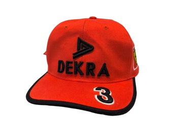 NWT Michael Schumacher Ferrari Dekra 1998 Vintage Formula One Grand Prix Motorsports Strapback Hat Cap Deadstock New With Tags