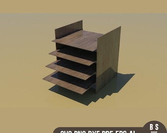 Laser Cut File Organizer SVG DXF (Digital Download)