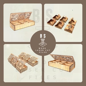Detailed look at versatile box designs in multiple formats, perfect for wood and acrylic crafting.