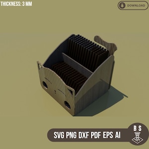Laser Cut Pencil Holder, Pencil Box Svg Design