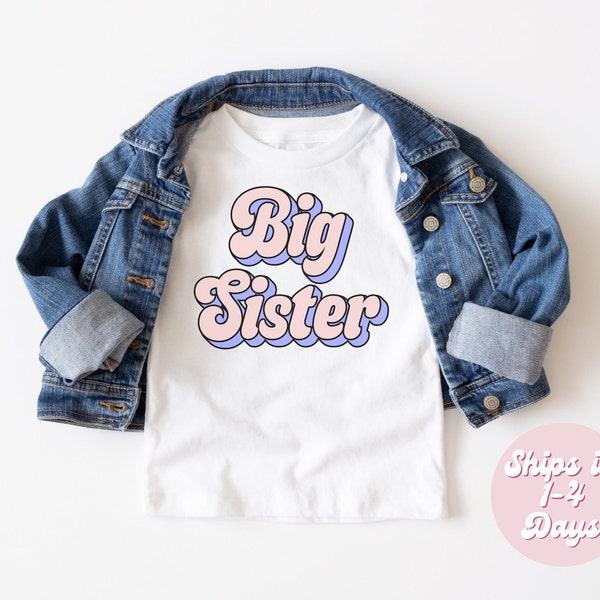 Cute Big Sis Toddler Baseball Tee - Trendy Big Sister Shirt for Kids, Perfect for Pregnancy Announcements & Big Sister Gifts