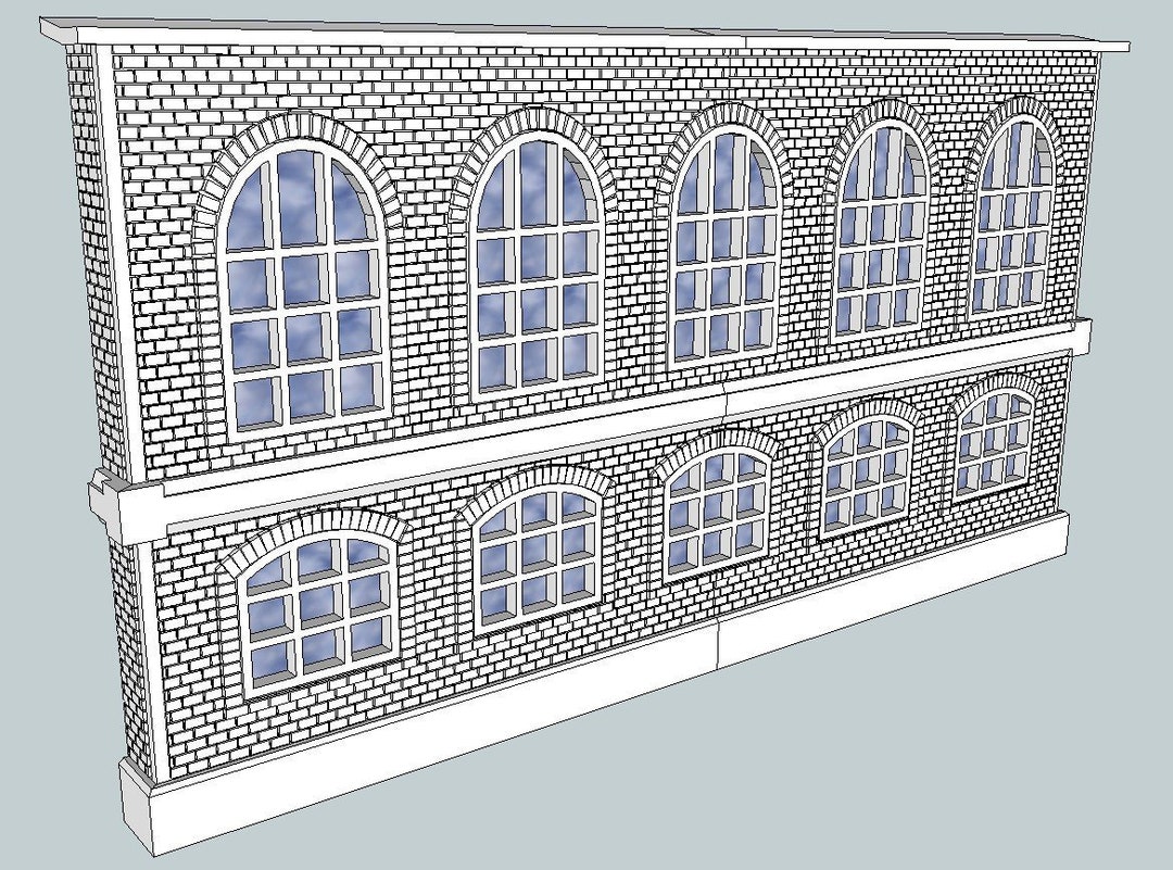 HO Scale Background Building Factory, 3D Printed Kit Etsy