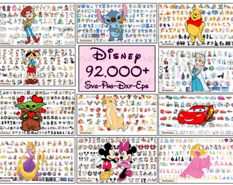 92000+ Mega Svg bundel, Cricut afdrukbare clipart silhouet, muis SVG, kasteel SVG, SVG-bestanden voor Cricut, SVG PNG DXF EPS-bundel