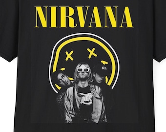 Nirvana Vintage Shirt Grunge Band Tee Kurt Cobain Graphic Shirt 90s Rock Band T Shirt Retro Music Aesthetic Tee Grunge Outfit