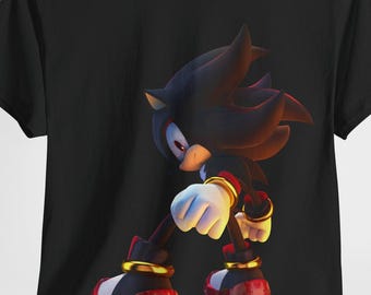 Shadow the Hedgehog Graphic T-shirt, Black Cotton Sonic Tee, Shadow The Hedgehog Shirt, Gift For Sonic Fans, Ultimate Life Form TShirt