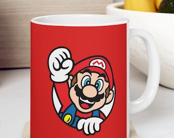 Mario-personagemok Retro gaming koffiekopje grappige gamermok klassieke platformer koffiekop gamingcadeau voor gamers 11 oz 15 oz