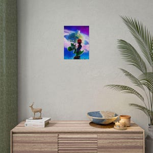 Mario Galaxy Poster Mario and Yoshi Space Adventure Wall Art Retro Gaming Poster Cosmic Aesthetic Gamer Room Decor Colorful Print image 4