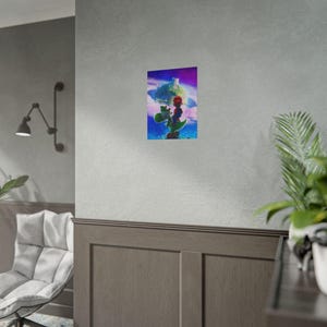 Mario Galaxy Poster Mario and Yoshi Space Adventure Wall Art Retro Gaming Poster Cosmic Aesthetic Gamer Room Decor Colorful Print image 15