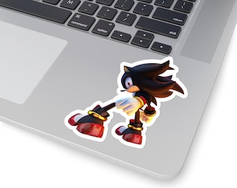 Shadow the Hedgehog vinyl sticker, kiss-cut custom stickers, durable 3M adhesive Shadow decal, glossy finish, Sonic Stickers, multiple sizes
