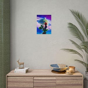 Mario Galaxy Poster Mario and Yoshi Space Adventure Wall Art Retro Gaming Poster Cosmic Aesthetic Gamer Room Decor Colorful Print image 14