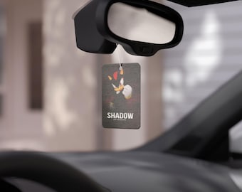 Shadow the Hedgehog car air freshener, stylish hanging scent, Pine, New Car, Black Ice fragrances, double-sided design, long-lasting aroma