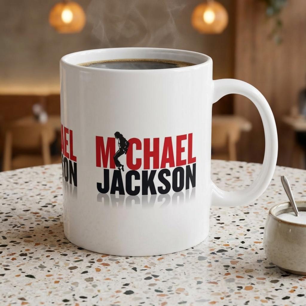 Mug Blanc En Céramique Personnalisable Michael Jackson Pour Sublimation