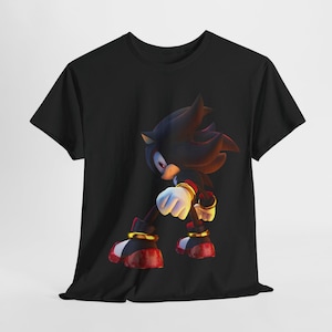 Shadow the Hedgehog t-shirt, cool Sonic graphic tee, premium Shadow print shirt, ultimate life form shirt, black cotton Shadow t-shirt