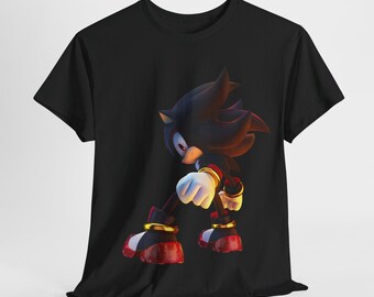 Shadow the Hedgehog t-shirt, cool Sonic graphic tee, premium Shadow print shirt, ultimate life form shirt, black cotton Shadow t-shirt