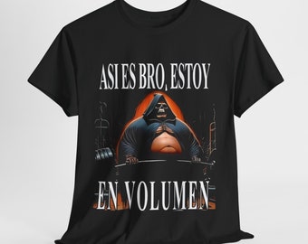 Asi Es Bro Estoy En Volumen, Camiseta de Calavera de Gym Fitness, Ropa de Gimnasio con Diseño de Calavera, Skeleton T-shirt