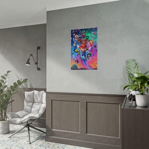 Mario Galaxy poster kleurrijke actie muur kunst Mario-personages ruimte avontuur print retro gaming kamer decor levendige gamer poster afbeelding 15