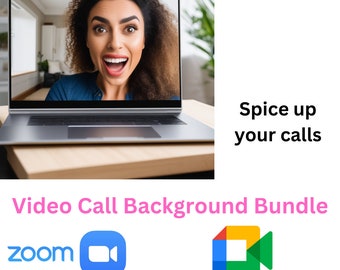 Zoom and Google Fun Backgrounds Bundle - Digital Download, Check description for details