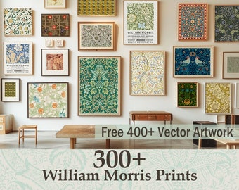 Láminas artísticas de William Morris: más de 300 diseños florales (descarga digital)