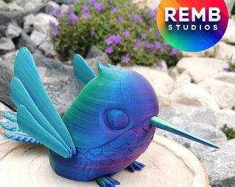 Flexi Hummingbird STL File: 3D Printing Remb Studios (Digital Download)