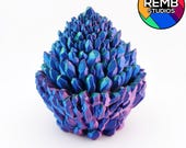 Crystal Dragon Egg STL File: 3D Print-in-Place Storage Container