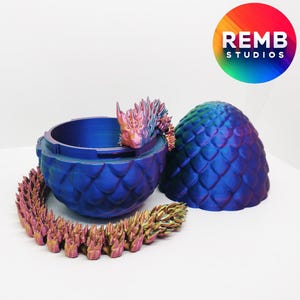 3D Print Dragon Egg STL File: Remb Studios Print-in-Place Design image 3