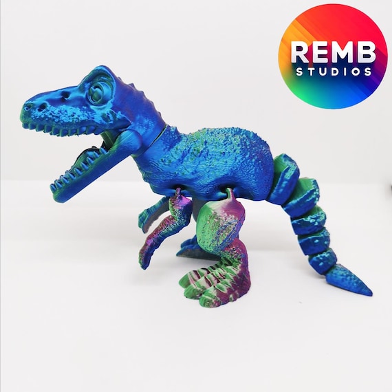 Flexi T-Rex STL File: Articulated 3D Print Model