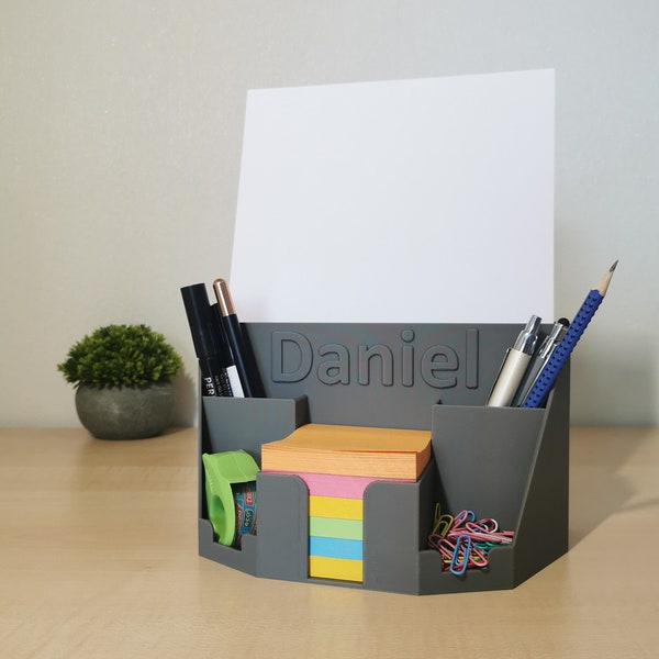 Personalisierbarer Schreibtisch Organizer | viele Farben | Persönliches Geschenk | Schulbedarf | Bürobedarf | Geschenk Idee