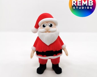 Flexi Mini Santa STL File: 3D Printing Model (Digital Download)