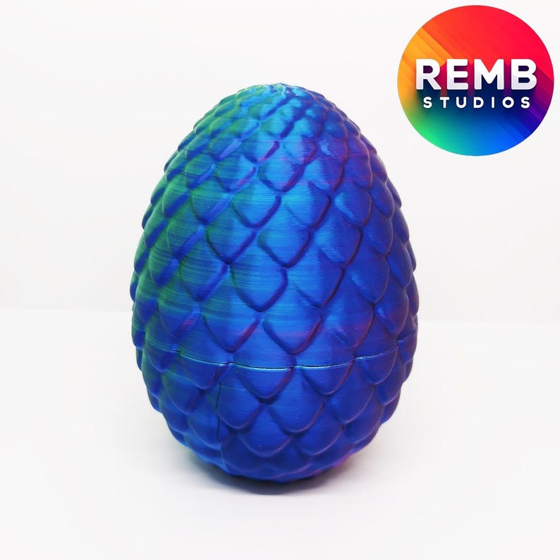 3D Print Dragon Egg STL File: Remb Studios Print-in-Place Design image 9