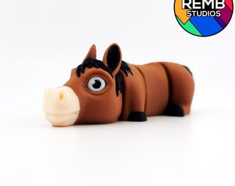 Archivo STL de Flexi Mini Horse: Impresión 3D articulada in situ