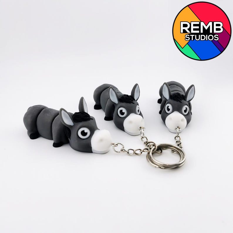 Flexi Donkey STL: Articulated 3D Print-in-place Model (digital Download ...